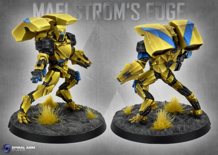 A Nimbus Pathfinder with boostpack, painted by Todd McNeal.