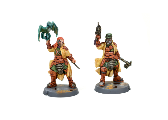 3D printed examples, painted to a quick tabletop standard using Army Painter Speedpaints