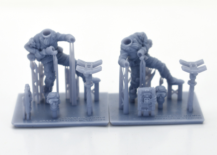 3D printed examples of the supported STL files, printed on an Anycubic Mono 4K with Elegoo ABS-like resin at 35μm, using Lychee slicer. Printing results will vary depending on your printer, resin and settings.