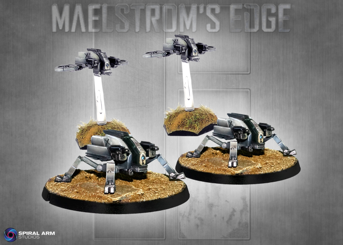 Epirian Spider and Firefly drones, painted by Lil'Legend Studio.