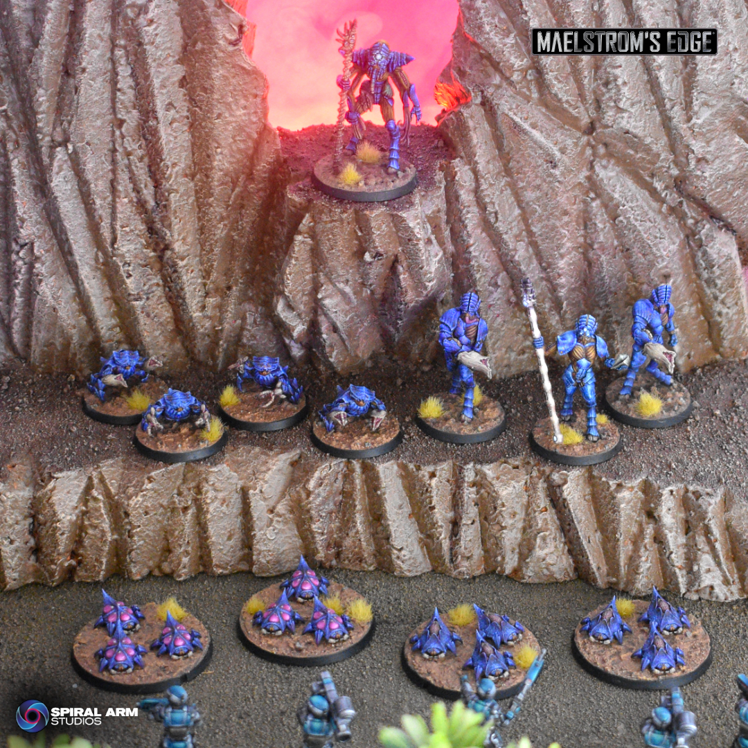 A Kaigus Pact patrol confronts Epirian SecDef in the barren wastes.
