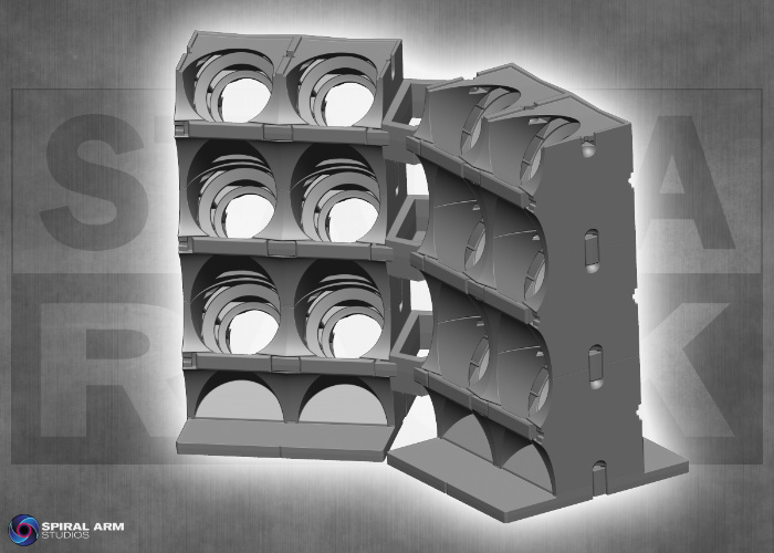45 degree angled clips allow you to take your rack around corners, and can also be used as a handy brush holder!.